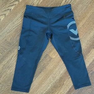 Virus Intl. Black Bioceramic Compression Capris